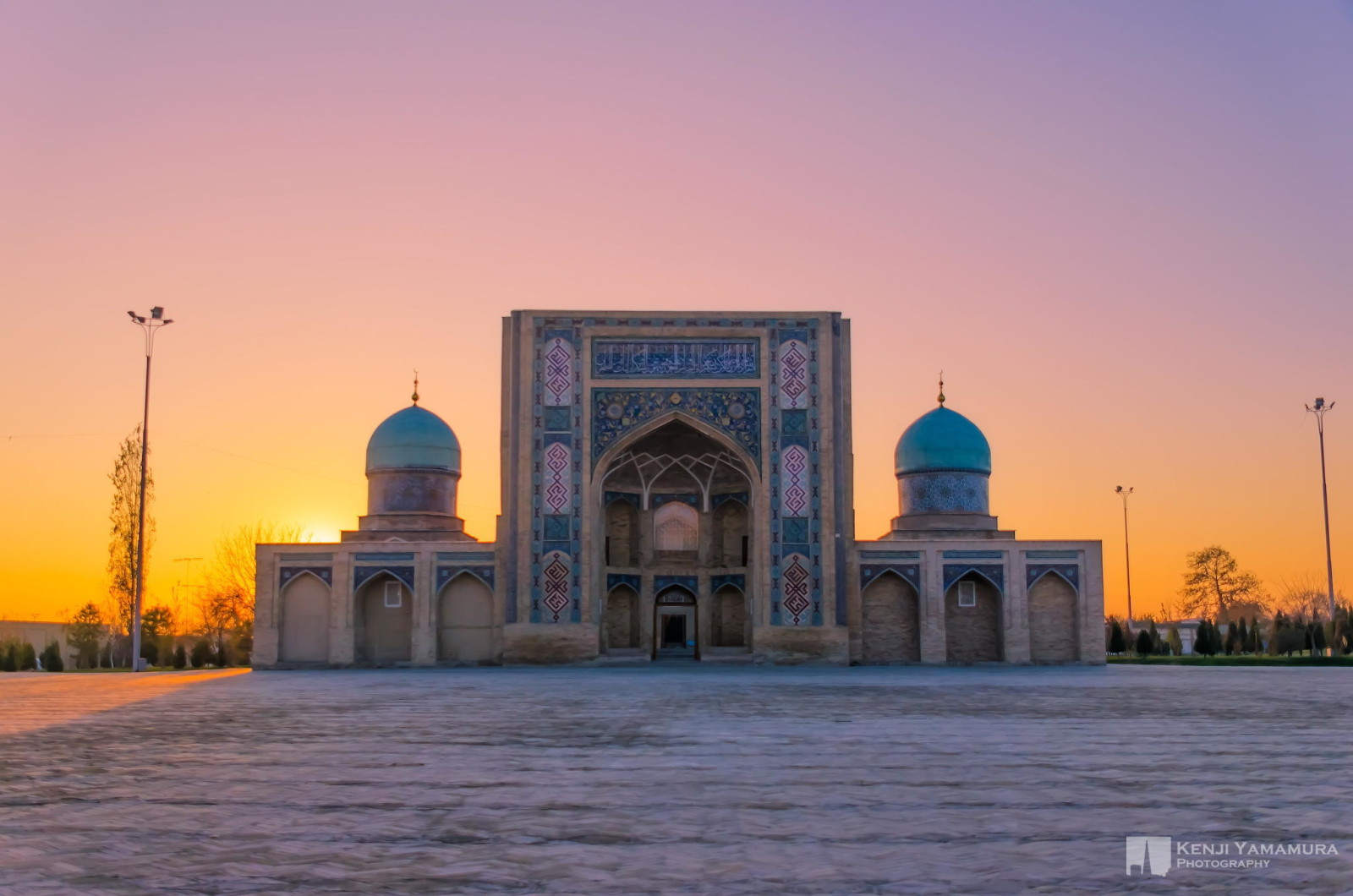 日没, 写真家, モスク, ウズベキスタン, 山村健二, ブハラ
