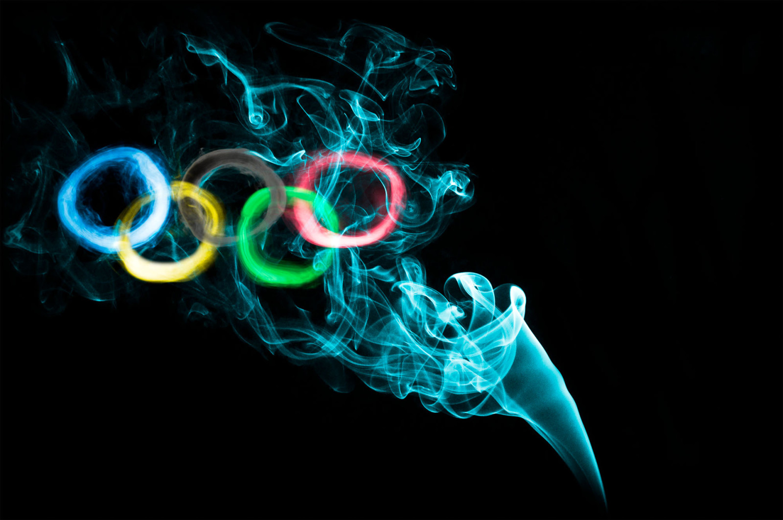 ペイント, リング, 煙, オリンピック