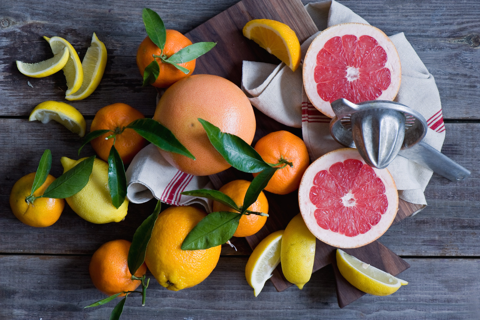 柑橘類, グレープフルーツ, みかん, レモン