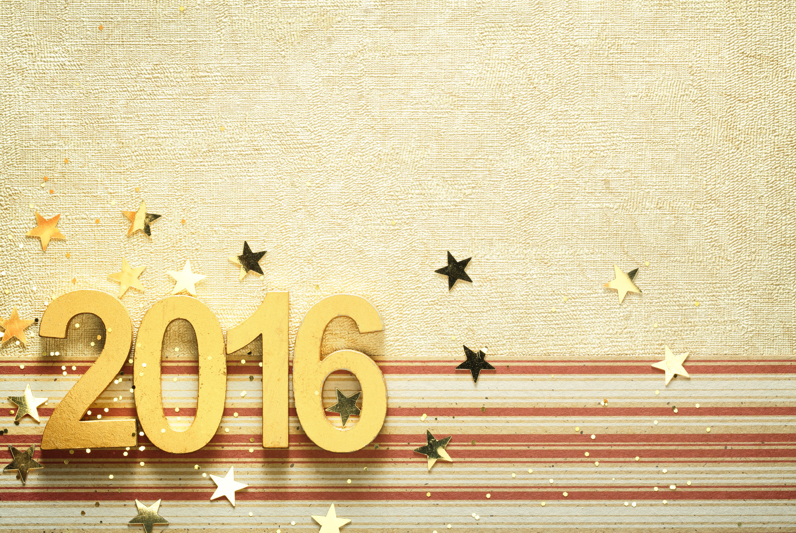 新年, 快乐, 金色的, 图, 2016年