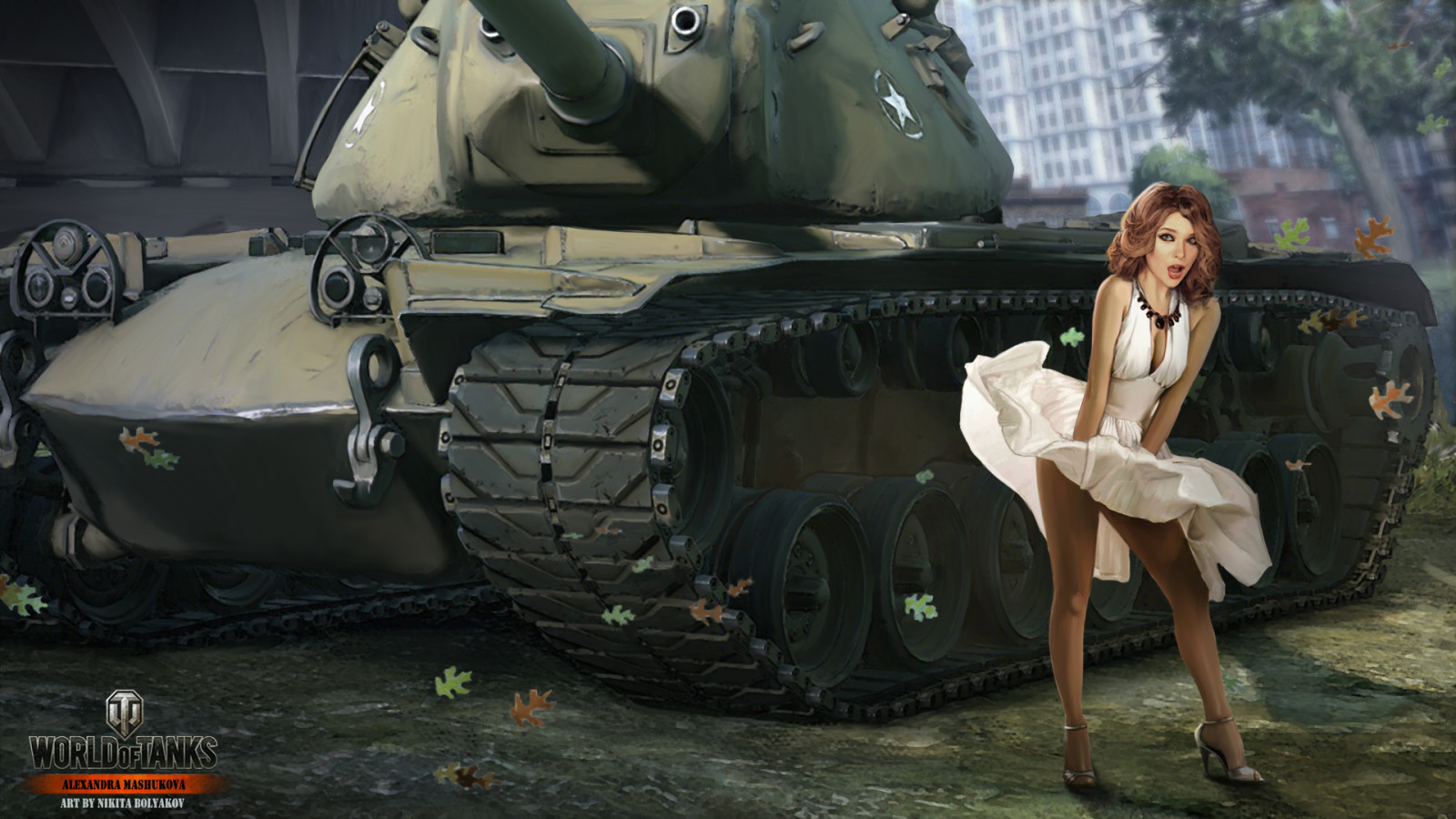 女の子, 米国, 戦車, タンクの世界, タンク, スカート, WoT, ニキータ・ボリャコフ