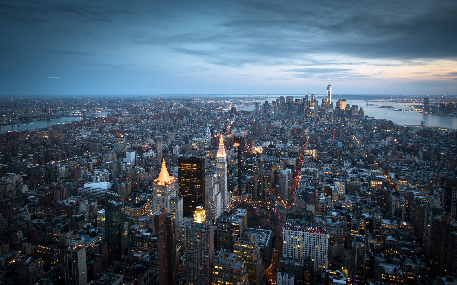 panorama, bangunan, New York, Manhattan, Kota New York