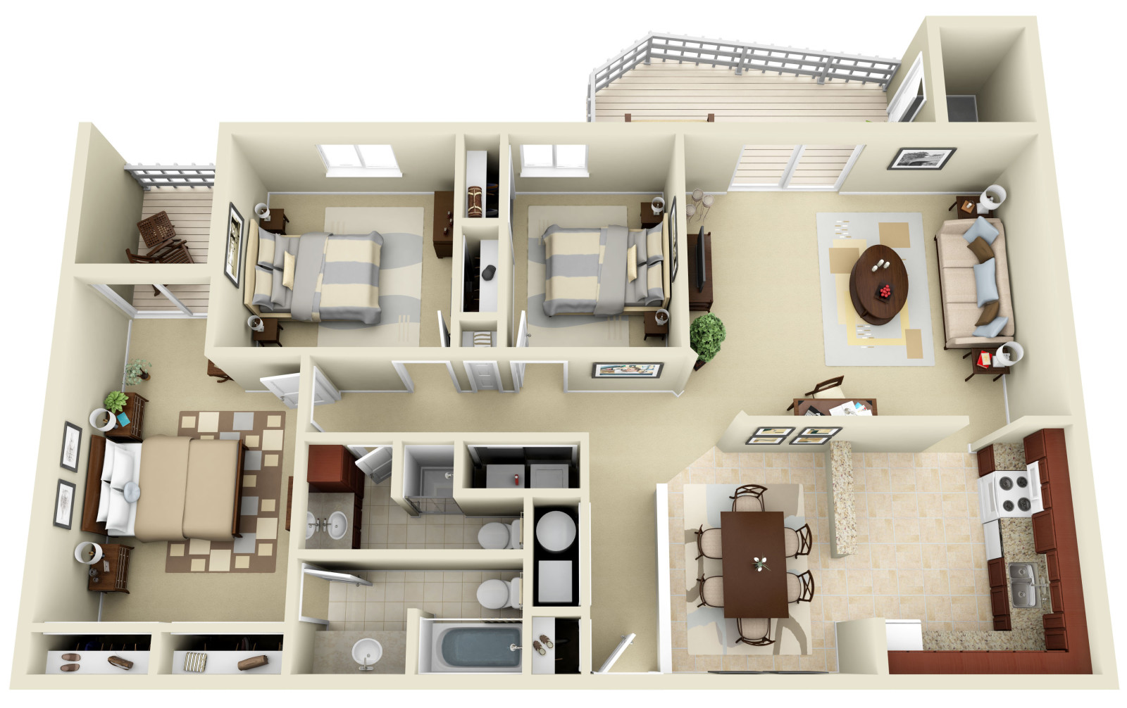 планировка и дизайн 3х комнатной квартиры