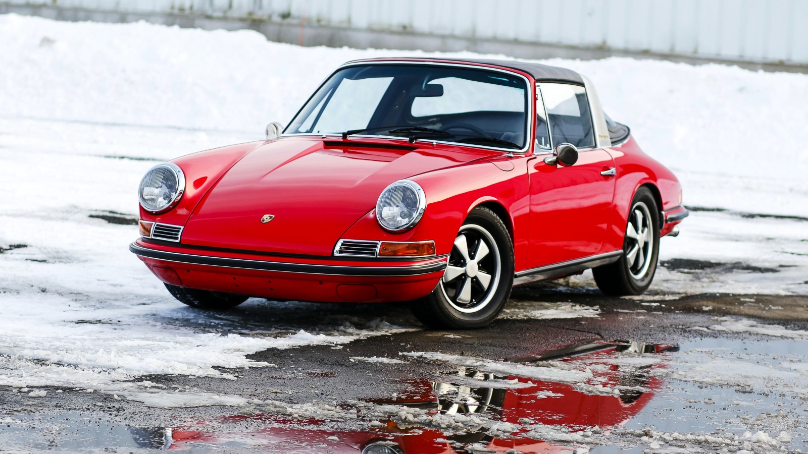 musim dingin, Klasik, Porsche, 911, 1969, Targa