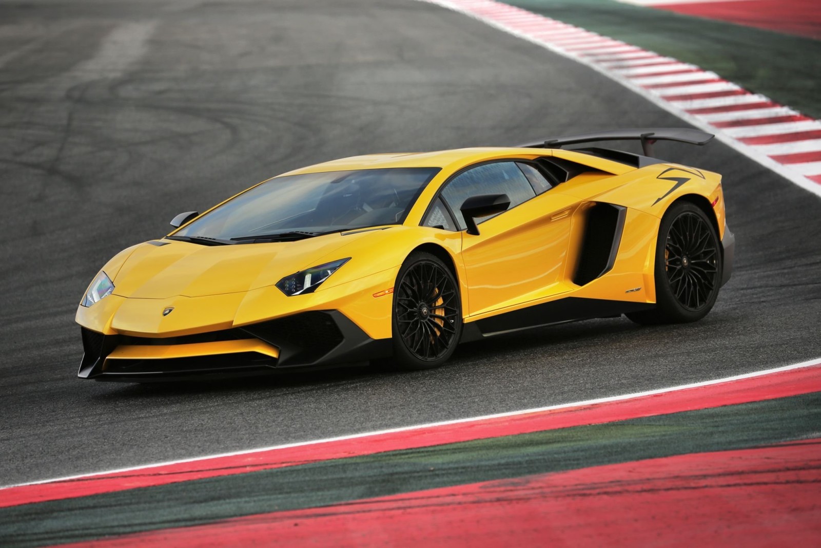 Lamborghini, Aventador, Superveloce, LP-750, kuning, jalur, balap