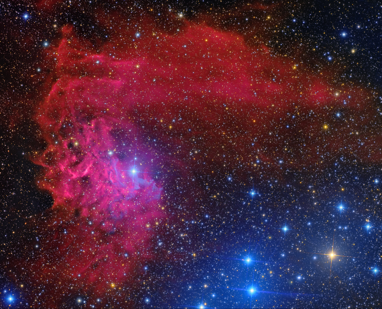 tinh vân, IC 405, Ngôi sao rực lửa