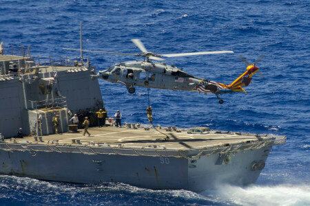 「シーホーク」, ヘリコプター, 着陸, MH-60S, 多目的, シーホーク