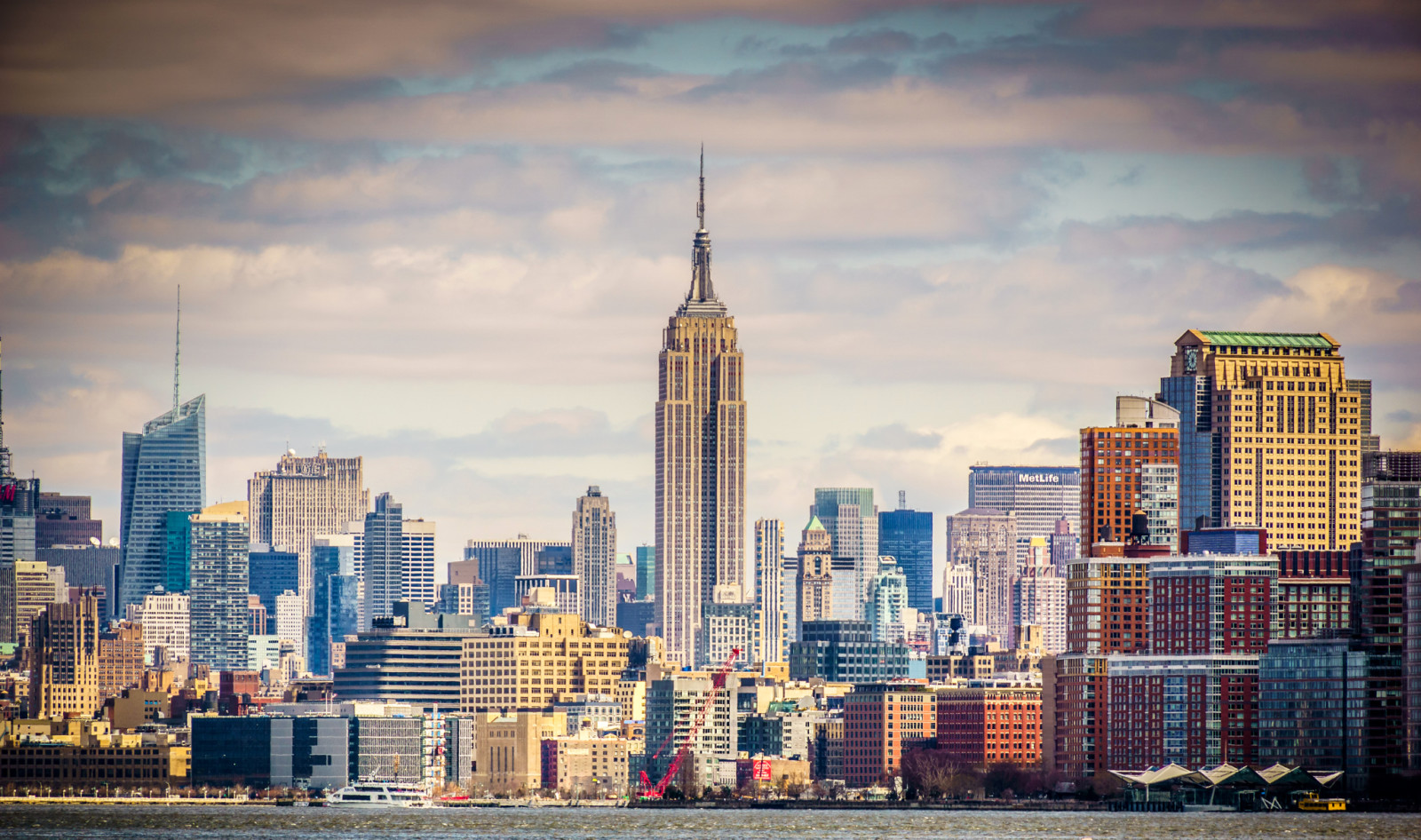langit, sungai, awan, rumah, Amerika Serikat, New York, menara, Empire State Building