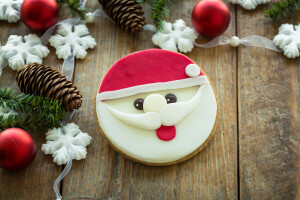 ケーキ, クリスマス, クッキー, 食物, 祝日, 新年