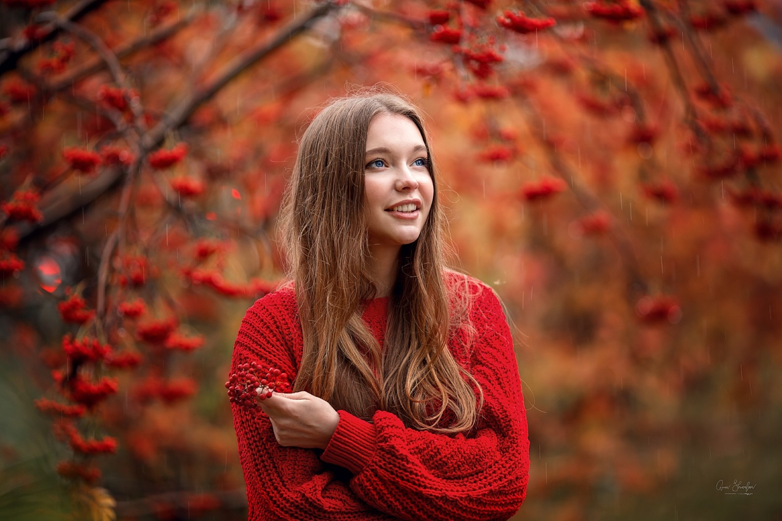 mùa thu, con gái, Anna Shuvalova