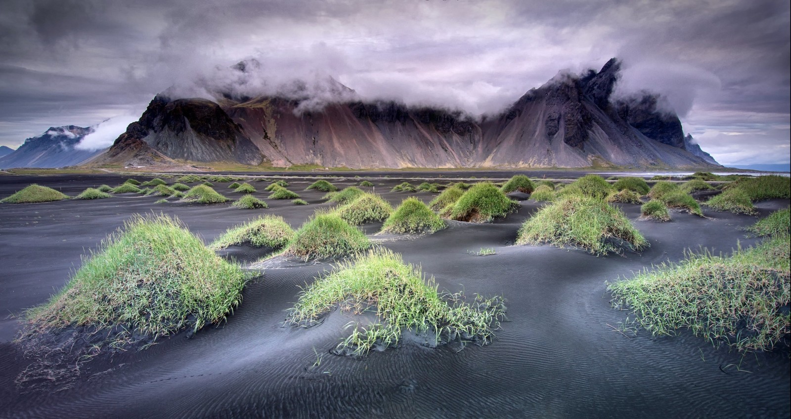 Islandia, bukit pasir, Vestrahorn