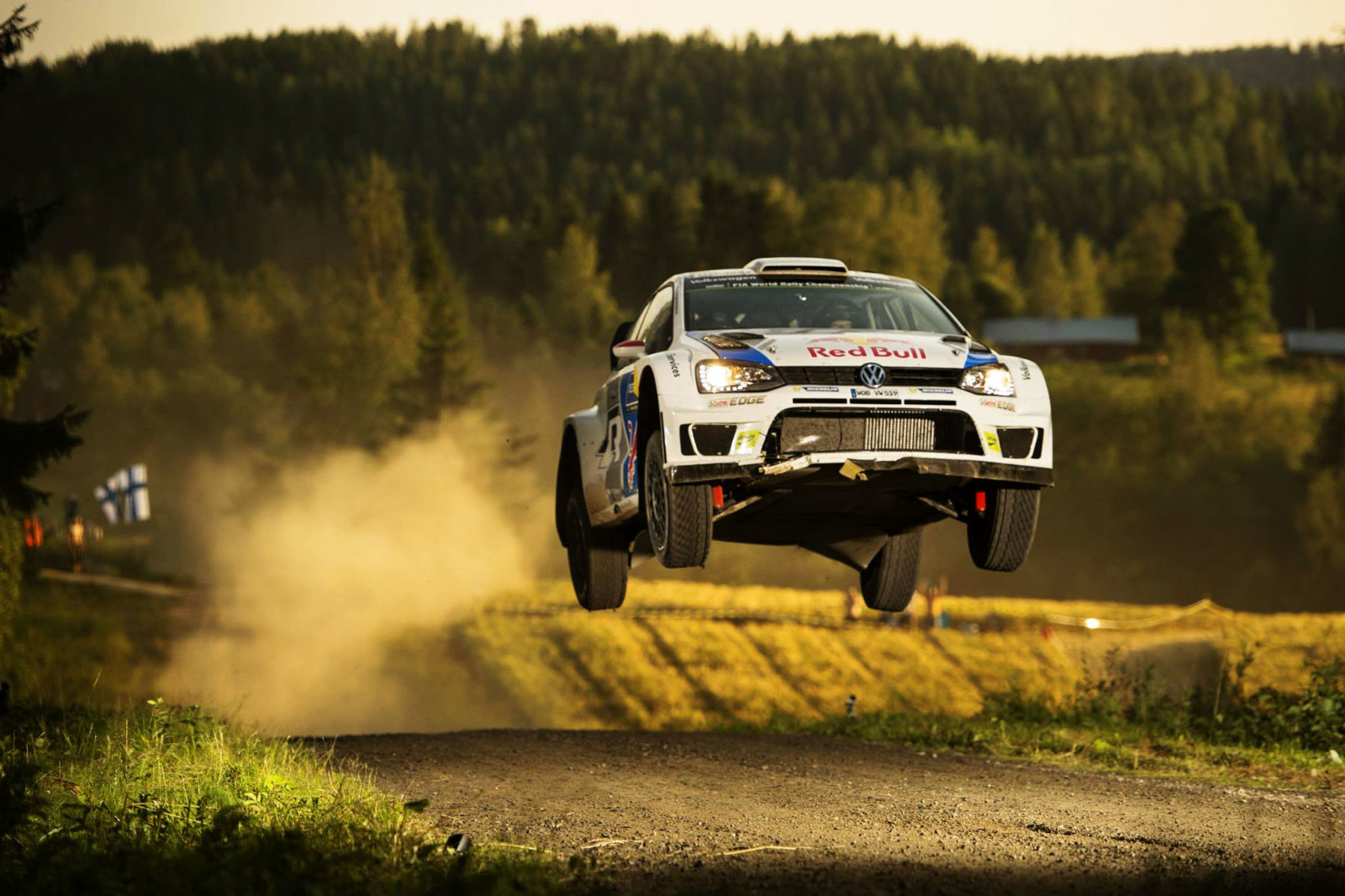 芬兰, 灰尘, 跳, 大众汽车, WRC, 团结, 马球
