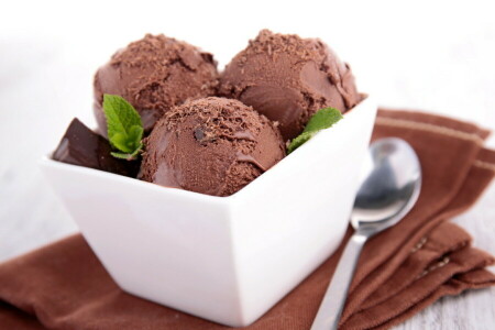 チョコレート, おいしい, デザート, アイスクリーム, 甘い, ヤミー
