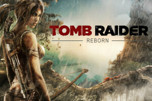 busur, gadis, hujan, senapan, Tomb Raider, senjata