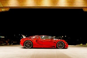Bugatti, hypercar, สีแดง, Veyron