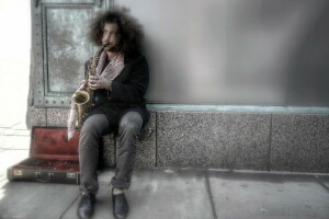 Âm nhạc, nhạc sĩ, saxophone, đường phố