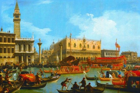 ボート, カナレット, ジョヴァンニ・アントニオ運河, ゴンドラ, 画像, 都市景観, ヴェネツィア