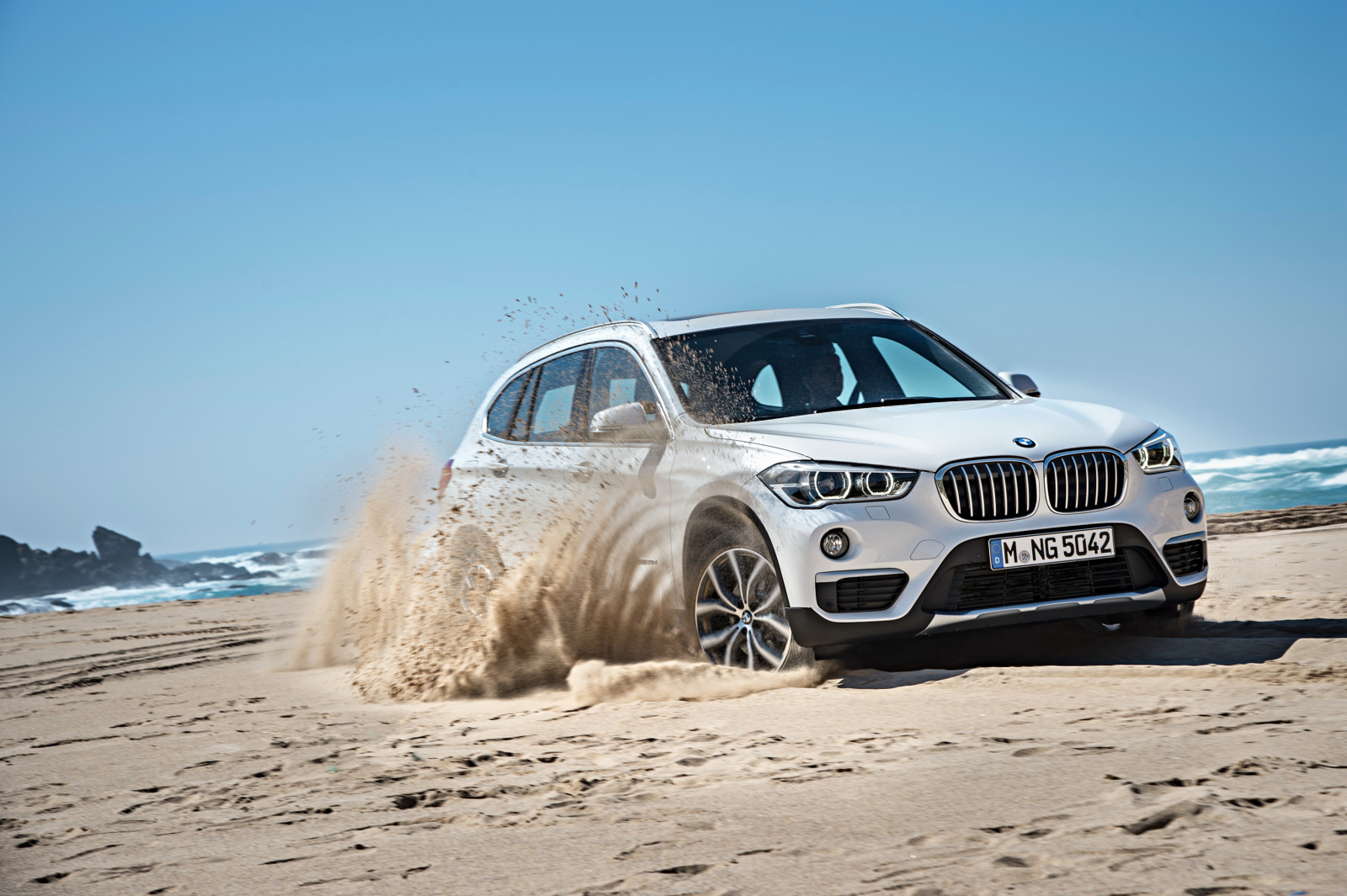 bờ biển, biển, xe BMW, cát, SUV, xDrive, 2015, F48