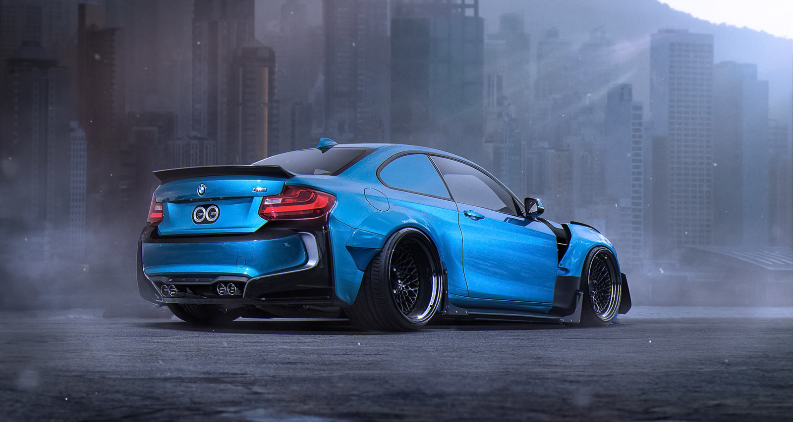 màu xanh da trời, xe hơi, xe BMW, thân hình, thể thao, Tương lai, điều chỉnh, bởi Khyzyl Saleem