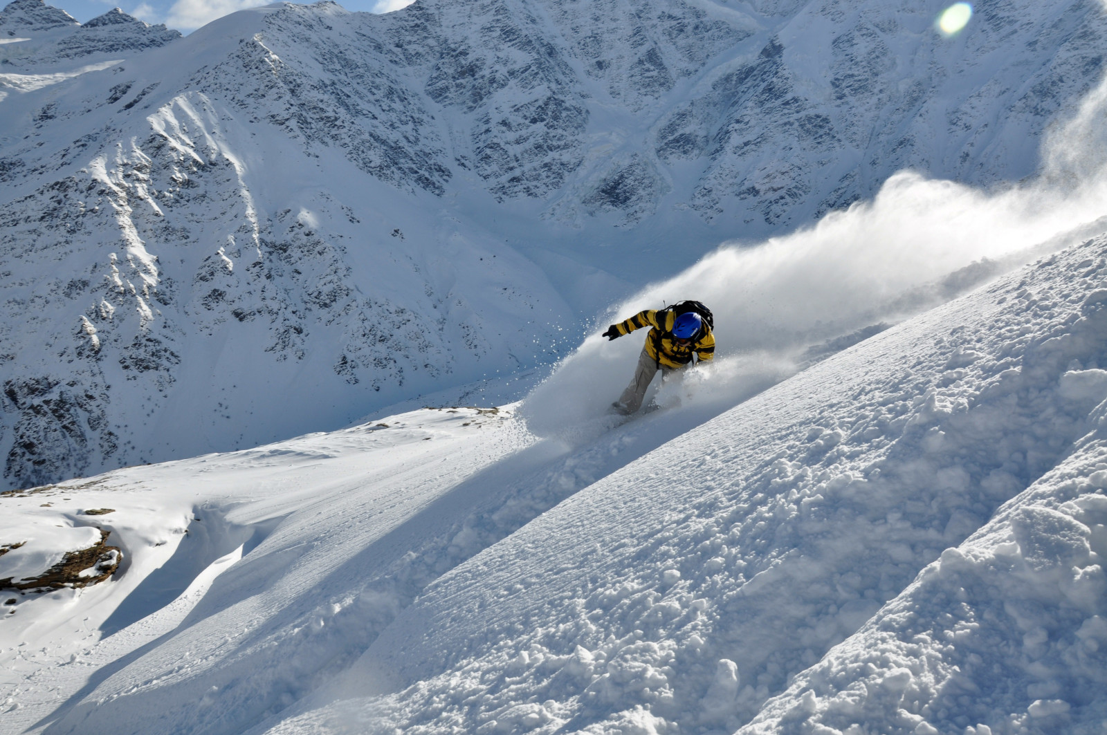 salju, Gunung, musim dingin, main ski, pemain ski