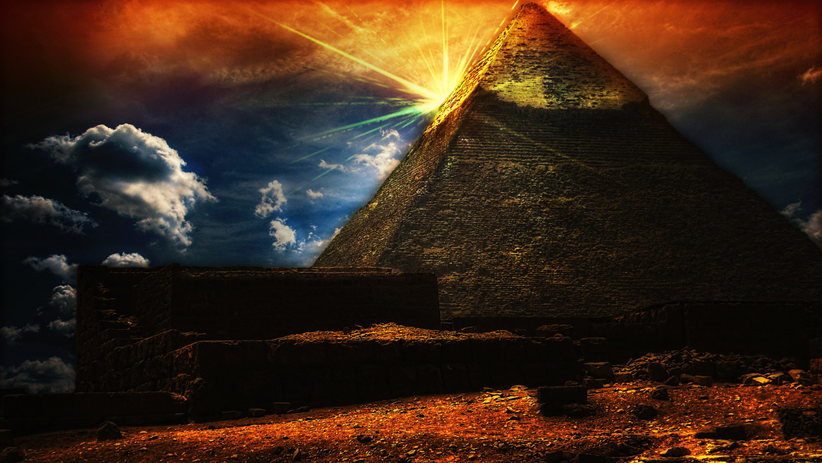 空, 建築, 太陽, ピラミッド, エジプト