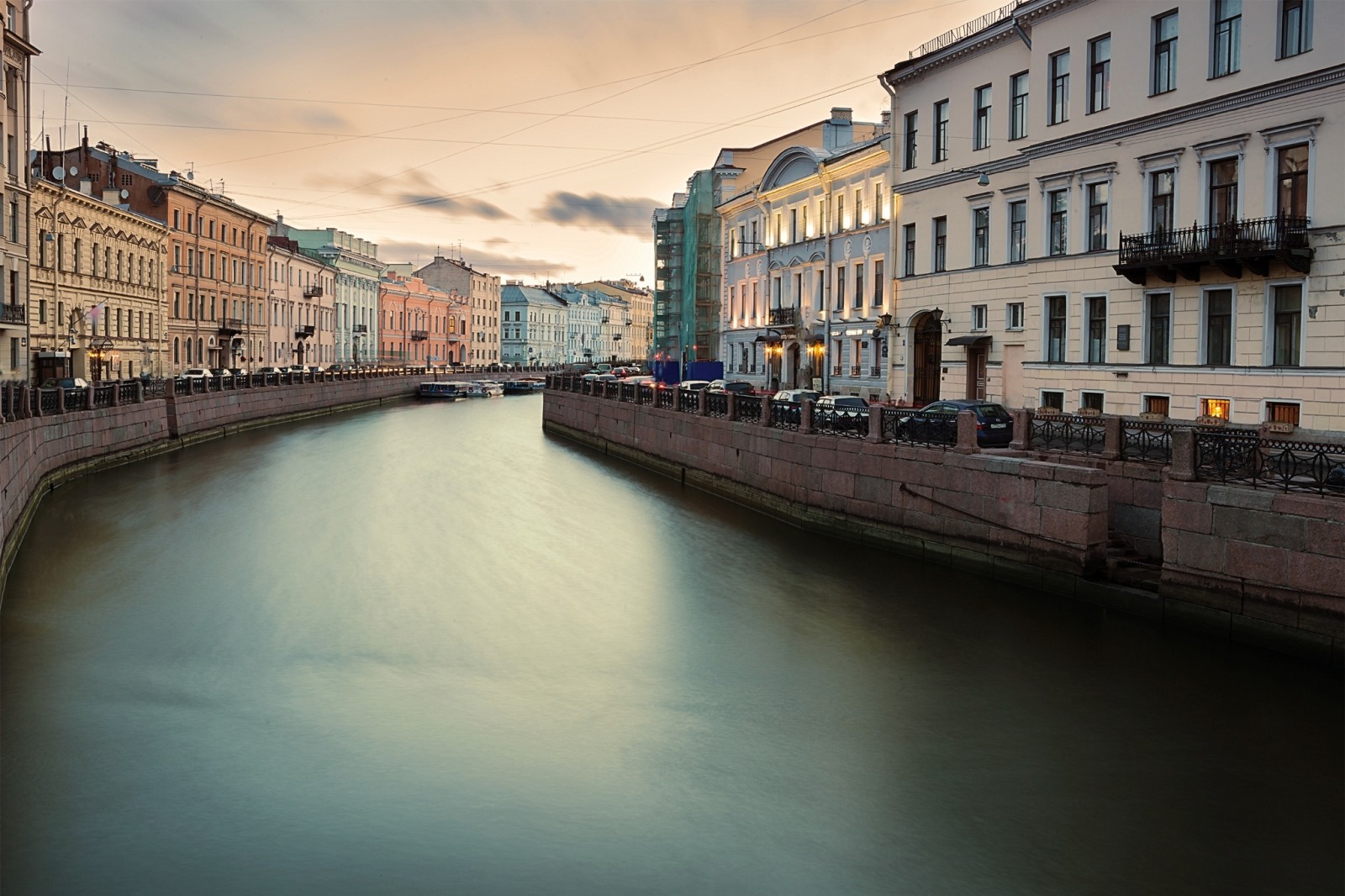 sungai, Saint Petersburg, Rusia, Peter, Fontanka, spb
