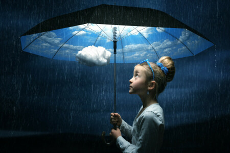 女の子, 傘
