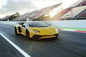 Aventador, Lamborghini, LP-750, Superveloce, kuning