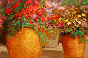 アート, 鉢植えの花, ショーン・ウォリス