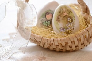 篮, 复活节, 蛋, 兔子