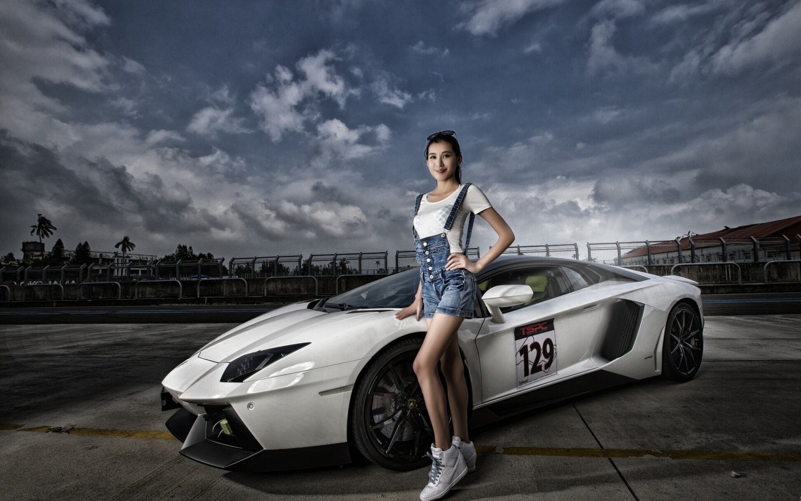 pose, Lamborghini, supercar, Aventador, model, Mobil sport, Asia