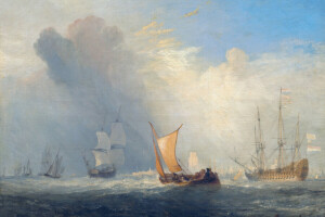 perahu, gambar, berlayar, laut, pemandangan laut, kapal, William Turner