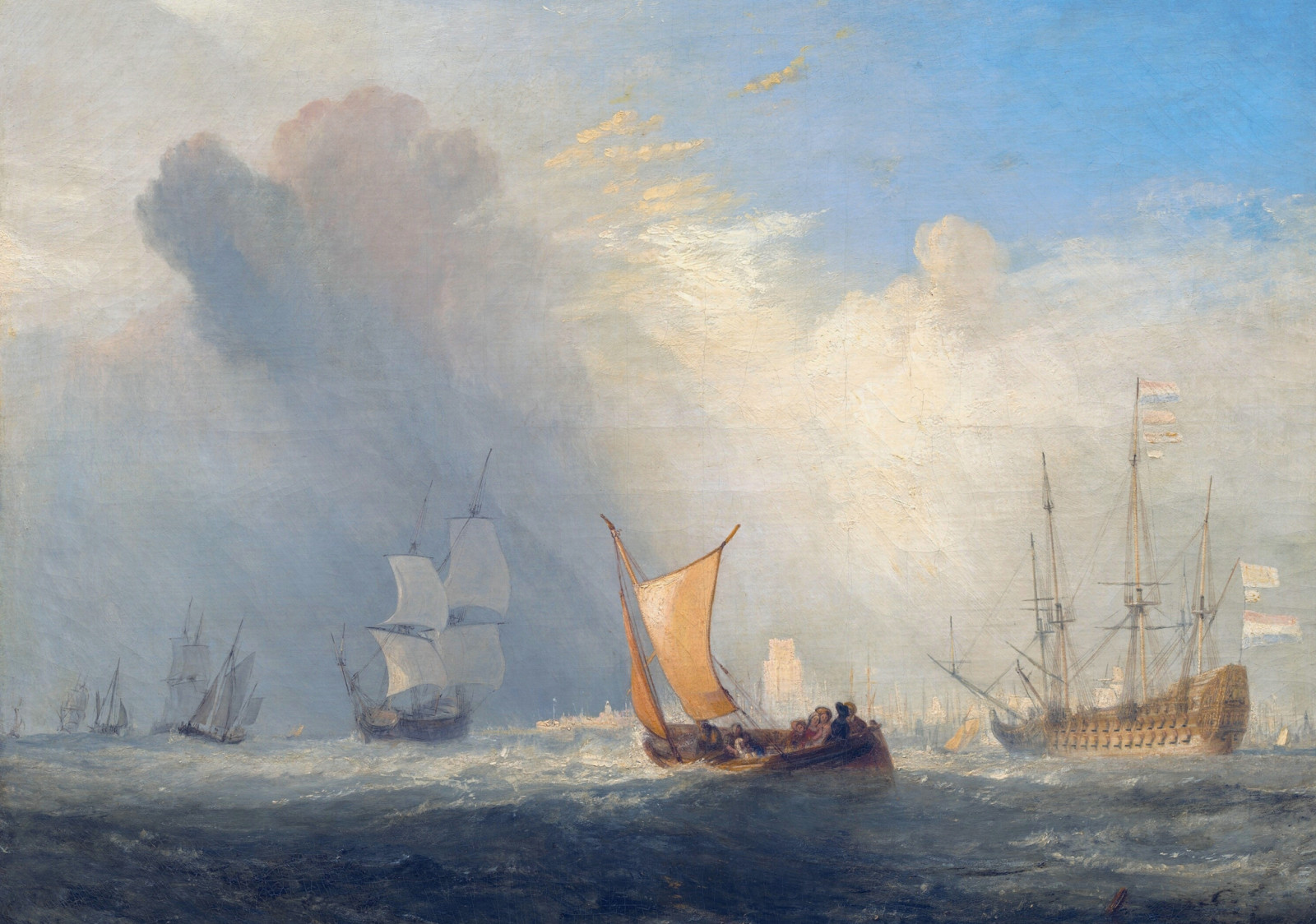 海, 画像, 輸送する, ボート, 帆, 海景, ウィリアム・ターナー