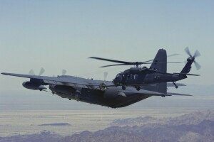 C-130P, 戦闘, フライト, ヘリコプター, ヘラクレス, HH-60G, 軍用輸送, パヴェホーク