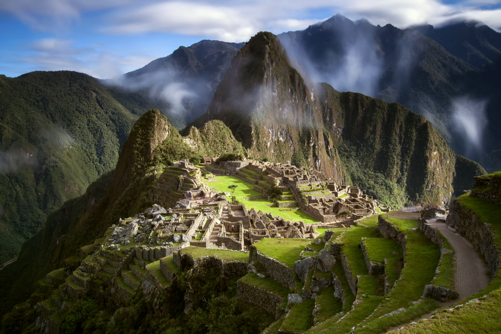 langit, awan, reruntuhan, Amerika Selatan, Peru, Machu Picchu