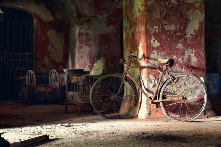자전거, 빛, 방
