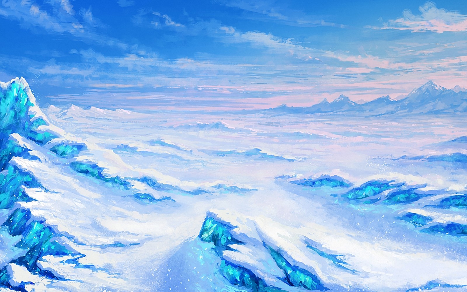 salju, seni, pemandangan yang dilukis