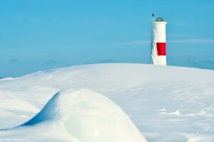 灯台, 雪, 冬