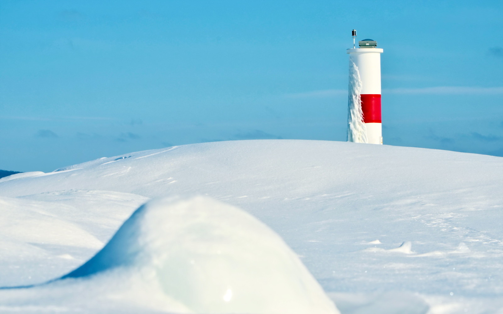 雪, 冬, 灯台