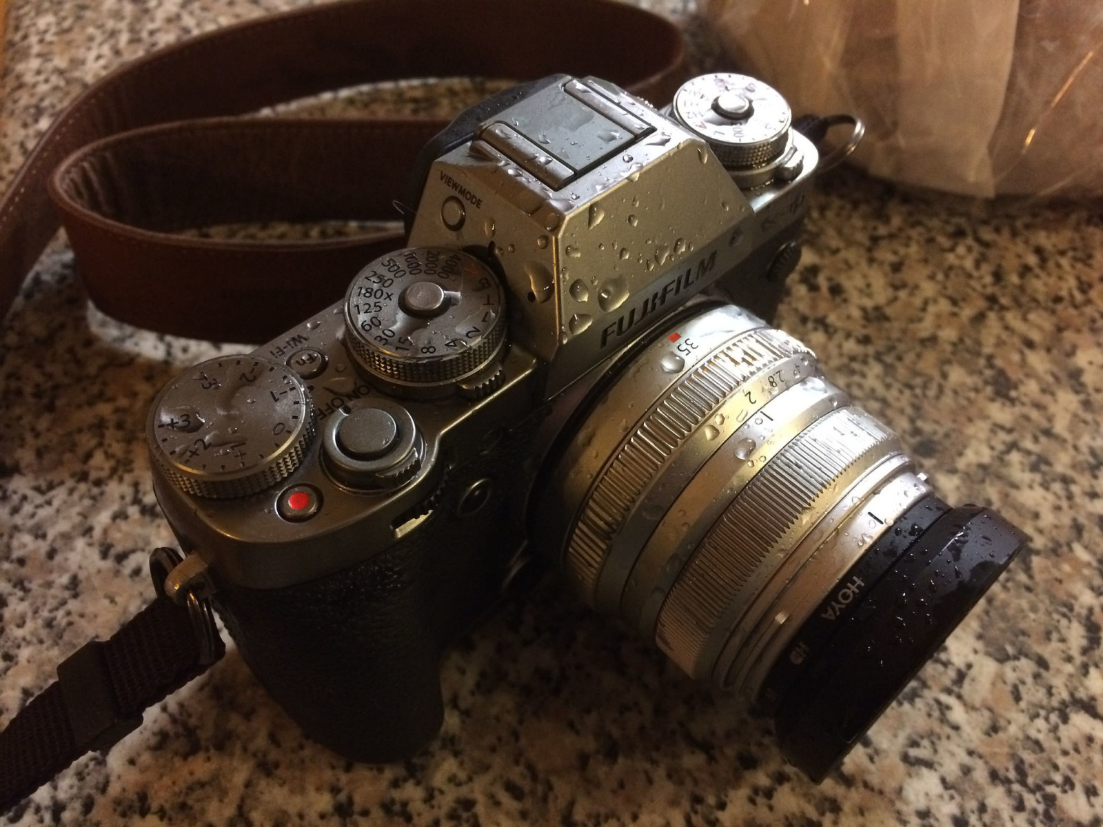 giọt, Máy ảnh, ống kính, Fujifilm, dây đeo máy ảnh
