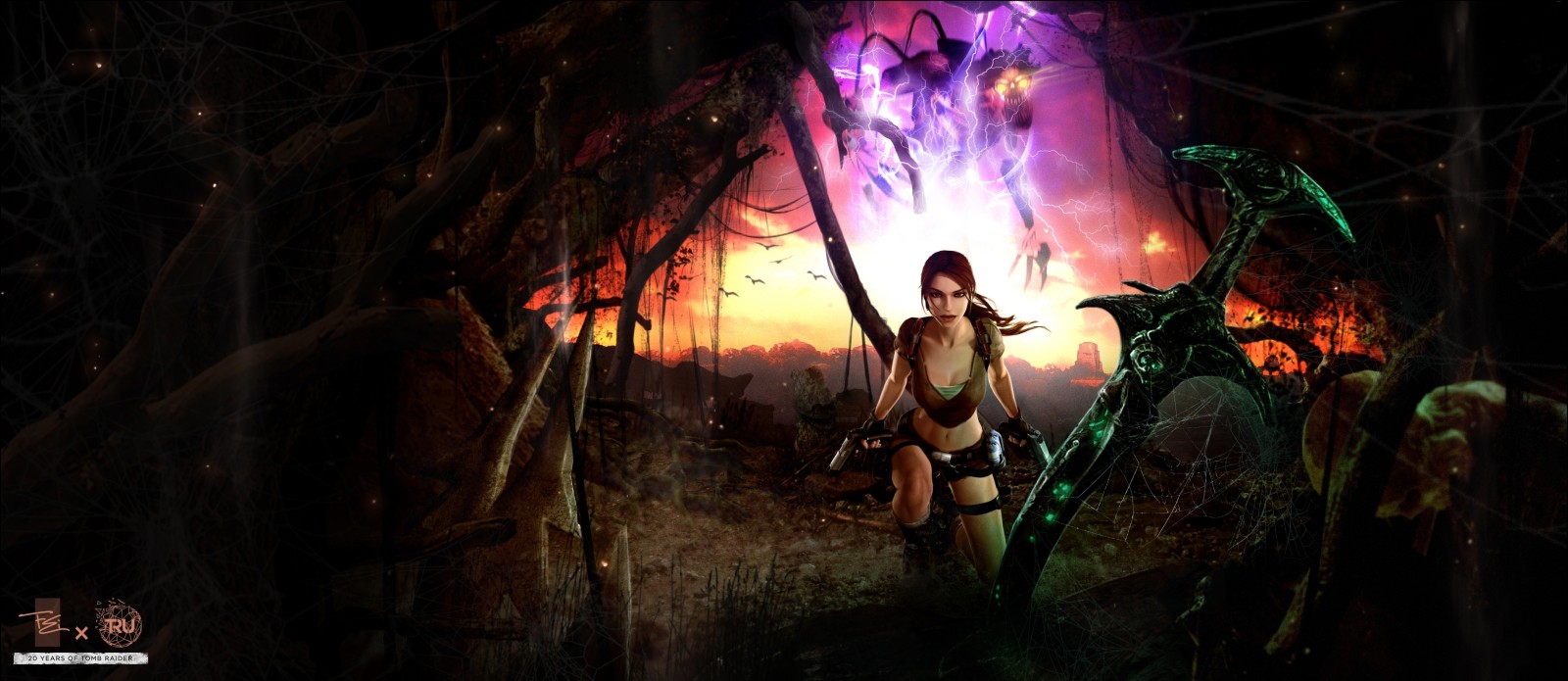 con gái, thanh kiếm, Huyền thoại, Lăng mộ, Lara Croft, Excalibur