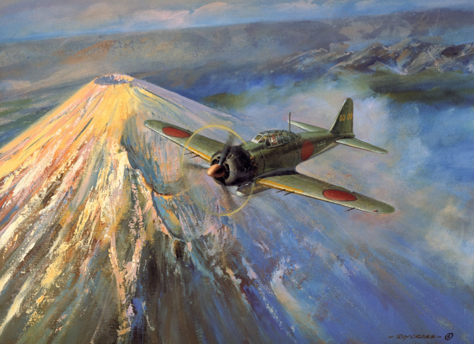 สงคราม, ภาพวาดศิลปะ, WW2, ศูนย์, A6M