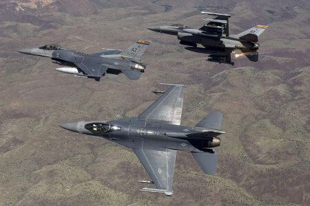 F-16, 파이터, 싸우는 팔콘, 비행