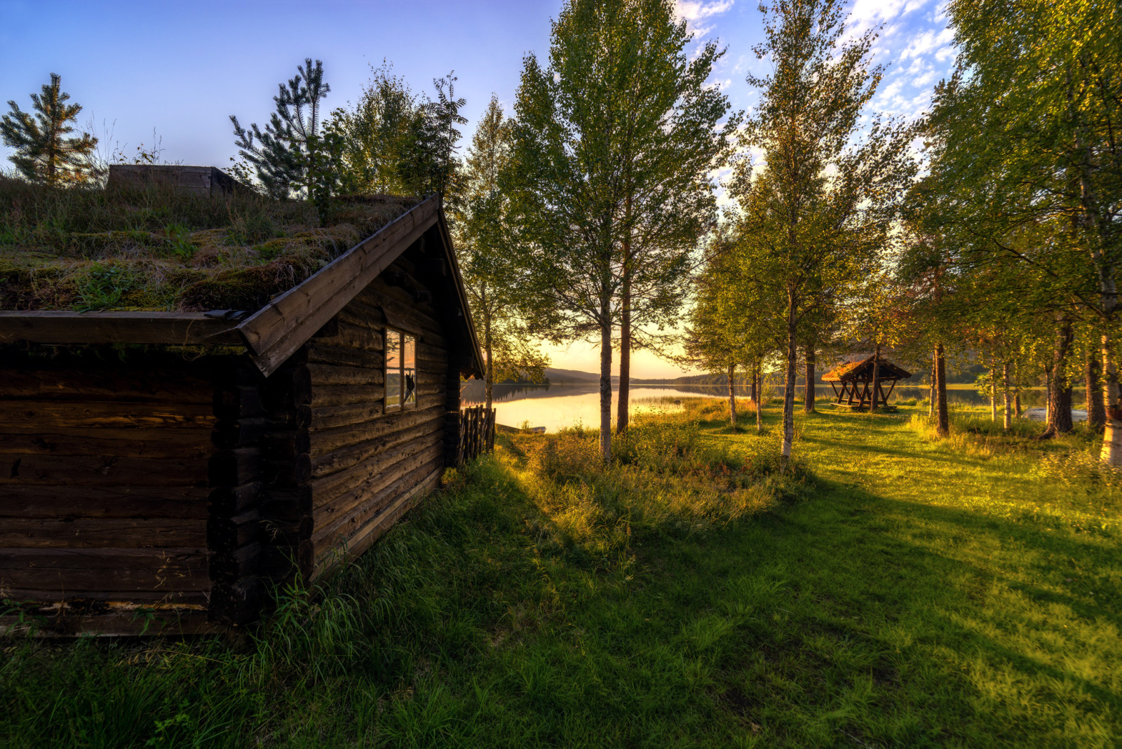 rumah, danau, pantai, pohon, Norway, Gazebo, Pondok, Hedmark County