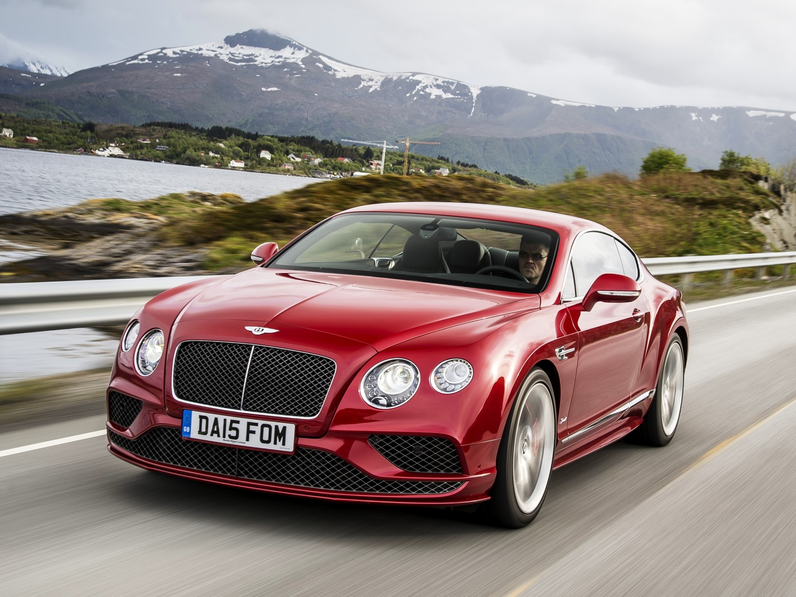 merah, kecepatan, Bentley, Kontinental, 2015