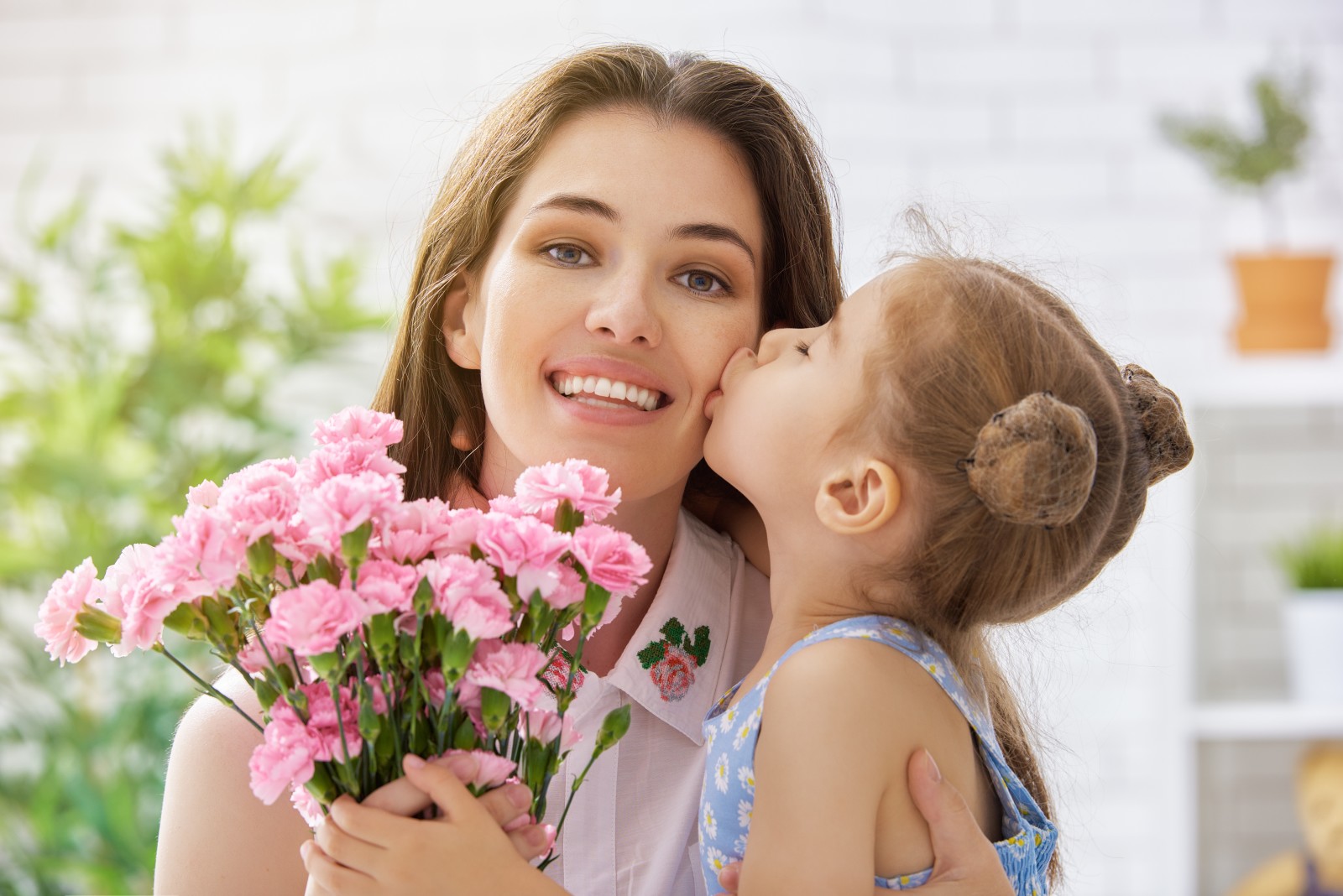 ความรัก, ดอกไม้, แม่, ลูกสาว, ความนุ่ม, การดูแล