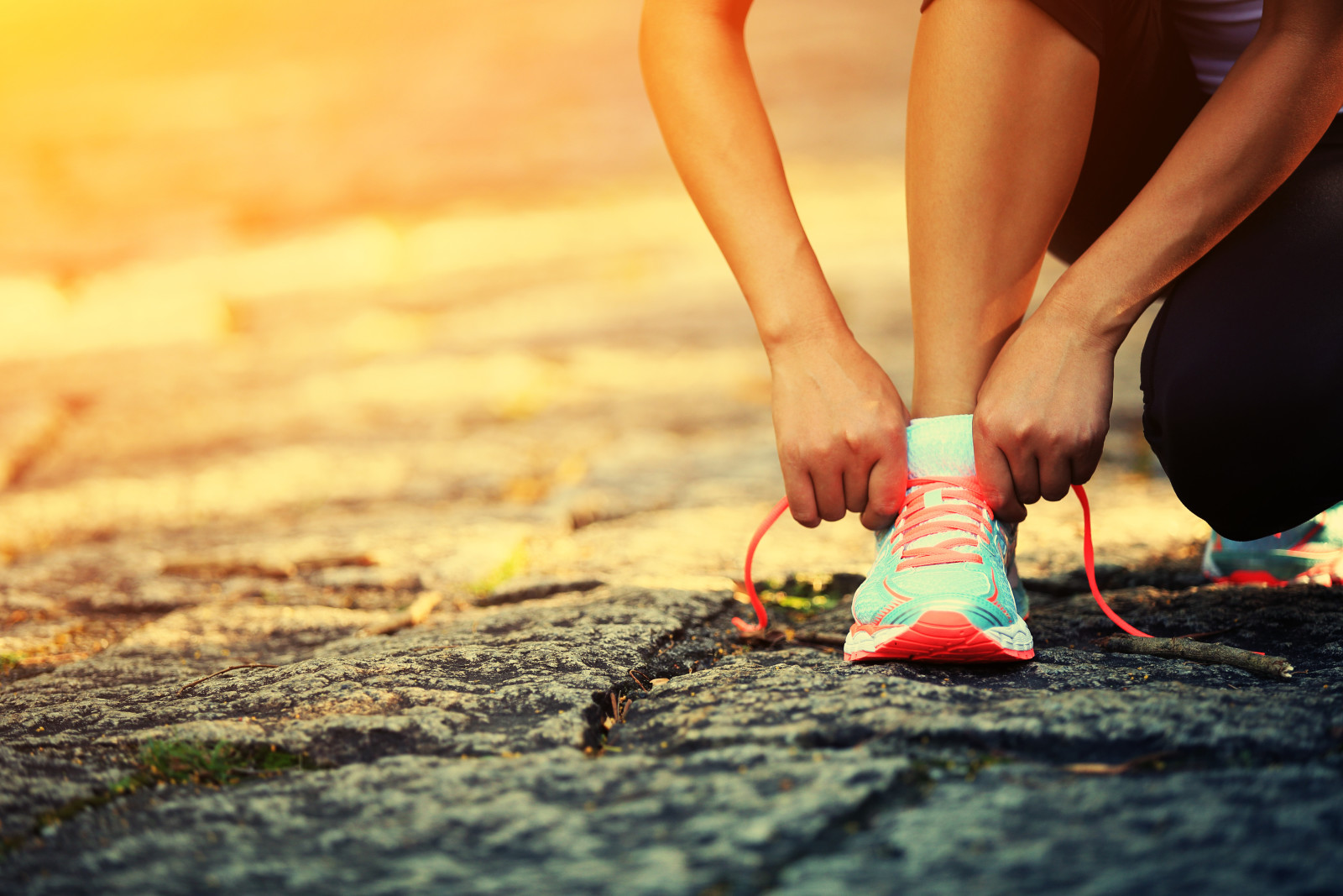 달리는, 위로, 운동화, 보행, 끈, 야외 신체 활동