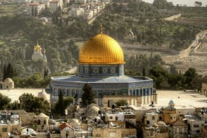 둥근 천장, 이스라엘, 예루살렘, 도시, 바위의 돔