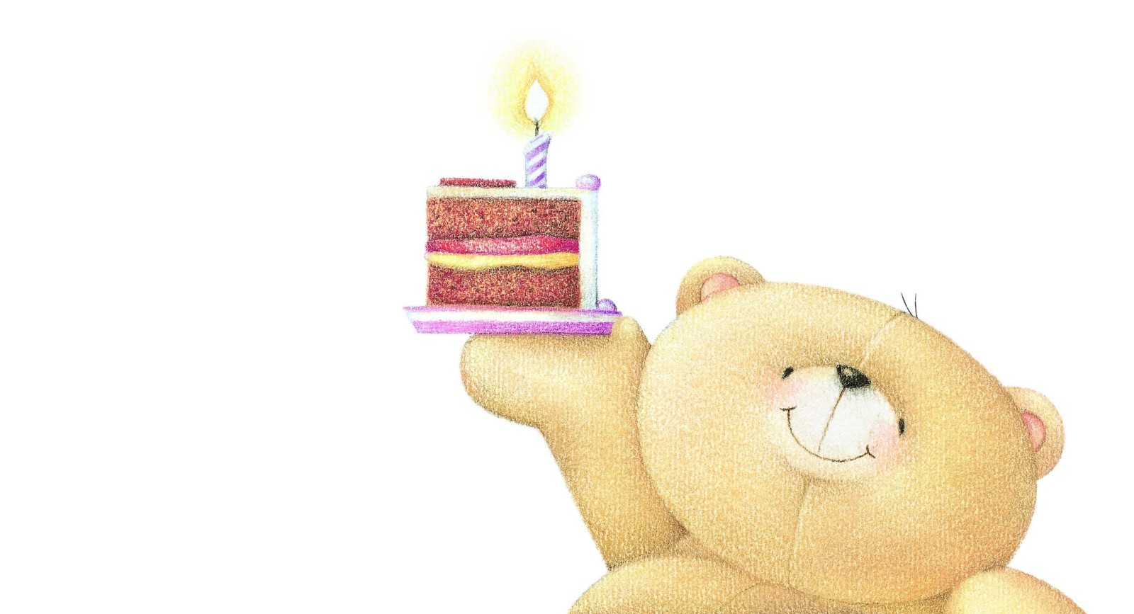 心情, 假日, 熊, 艺术, 儿童的, 生日, 蛋糕, 蜡烛