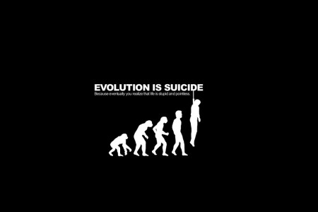 進化, パロディー, 自殺